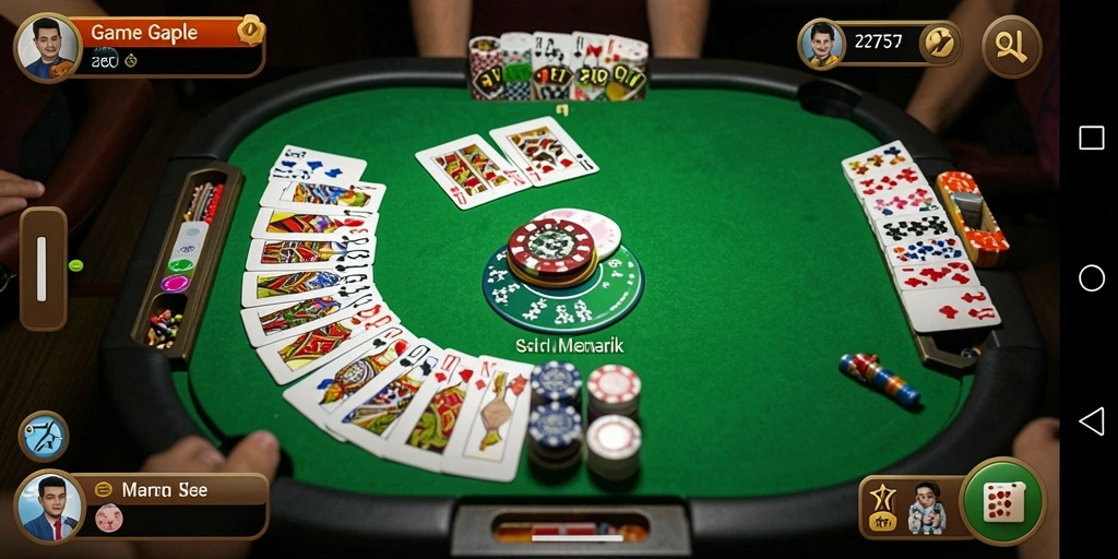 Screenshot gameplay Gaple yang seru dan menarik.