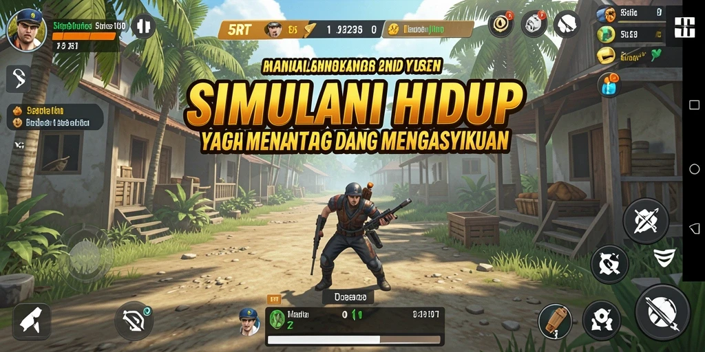 Tangkapan layar dari gameplay 5RT yang menampilkan aksi simulasi.