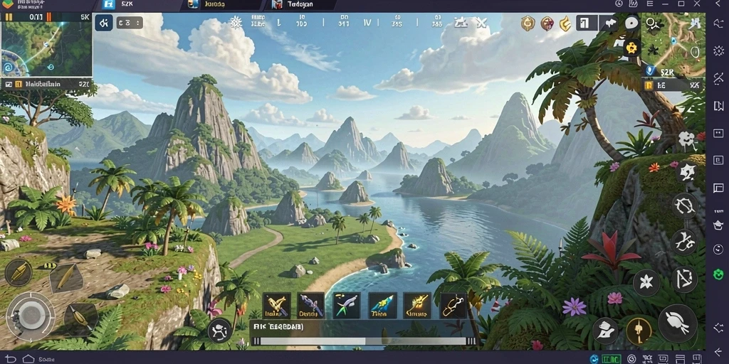 Gameplay 5ZK menampilkan petualangan seru dalam dunia yang luas.