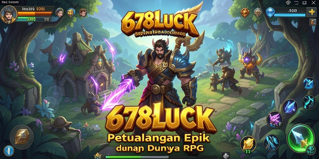 Tangkapan layar utama 678LUCK menunjukkan momen seru dalam bertarung menampilkan aksi RPG.