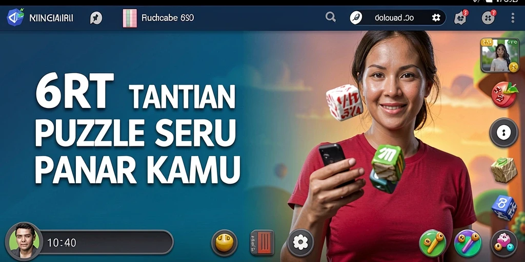Screenshot permainan 6RT yang menunjukkan gameplay puzzle yang menantang.