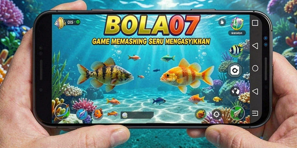 Tampilan menakjubkan dari gameplay BOLA07 di bawah air.