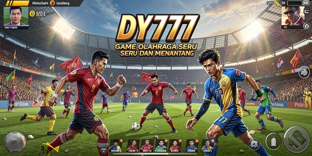 Tampilan gameplay seru dari DY777 yang penuh aksi olahraga.