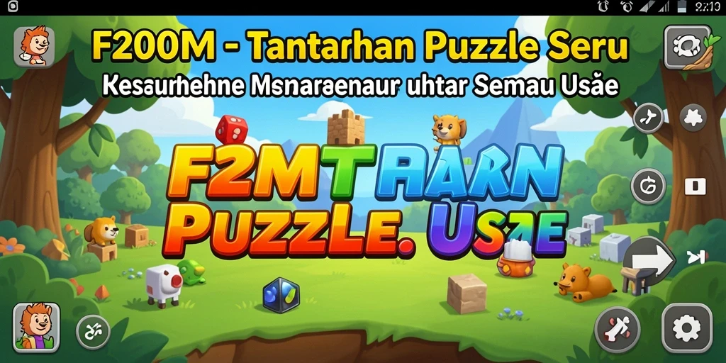 Tampilan gameplay F200M yang seru dengan berbagai teka-teki menarik.