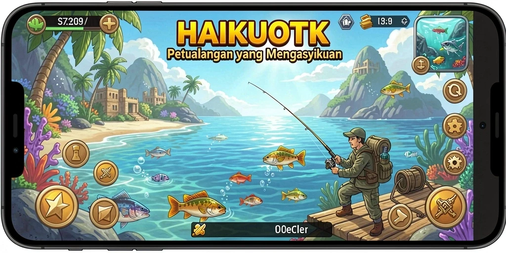 Tangkapan ikan luar biasa dalam gameplay HAIKUOTK.