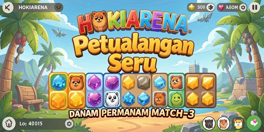 Tampilan gameplay HOKIARENA yang penuh warna dan menarik.
