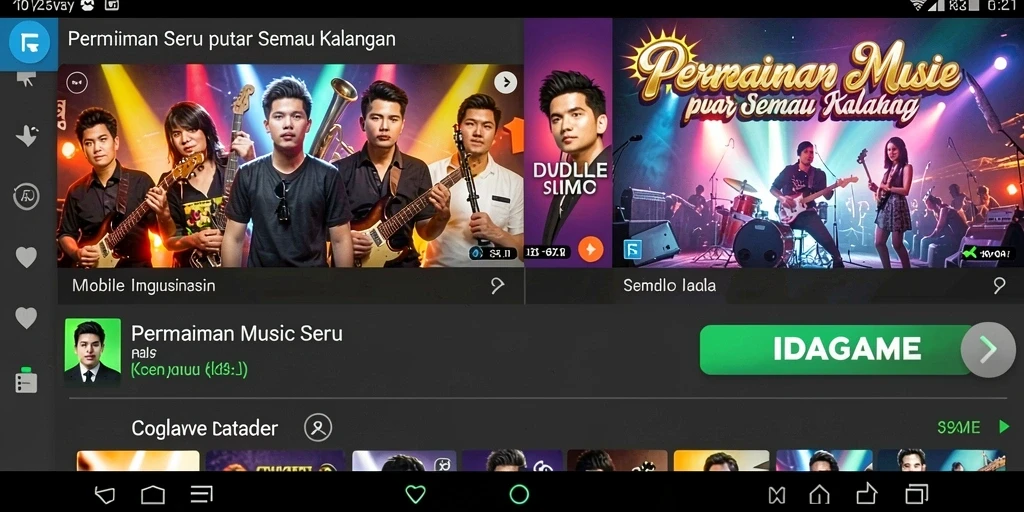 Screenshot utama IDAGAME menampilkan keseruan gameplay musiknya.