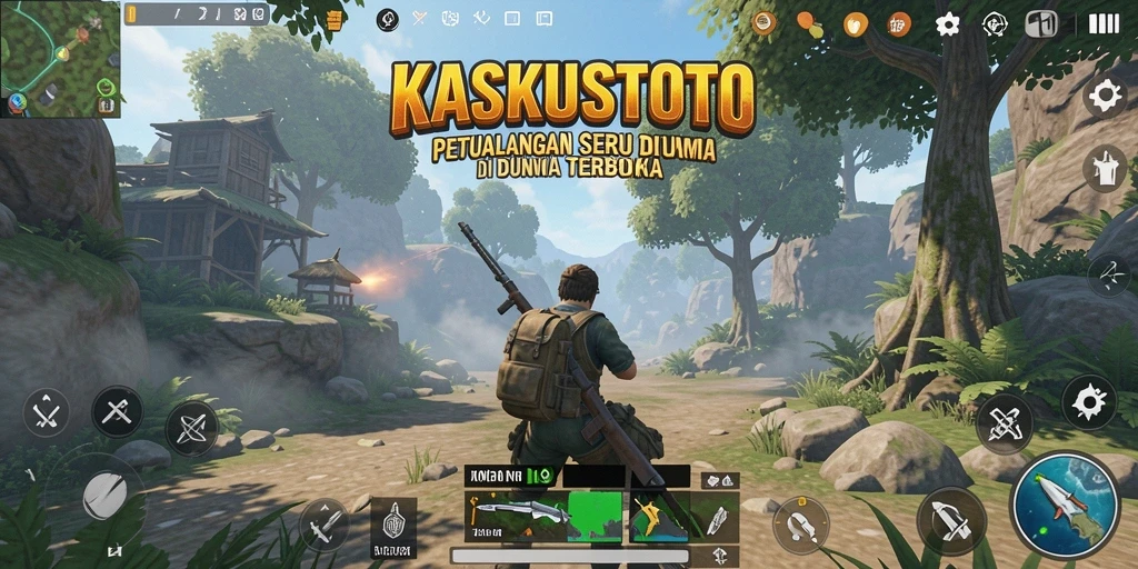 Gameplay seru KASKUSTOTO dalam dunia terbuka yang luas.