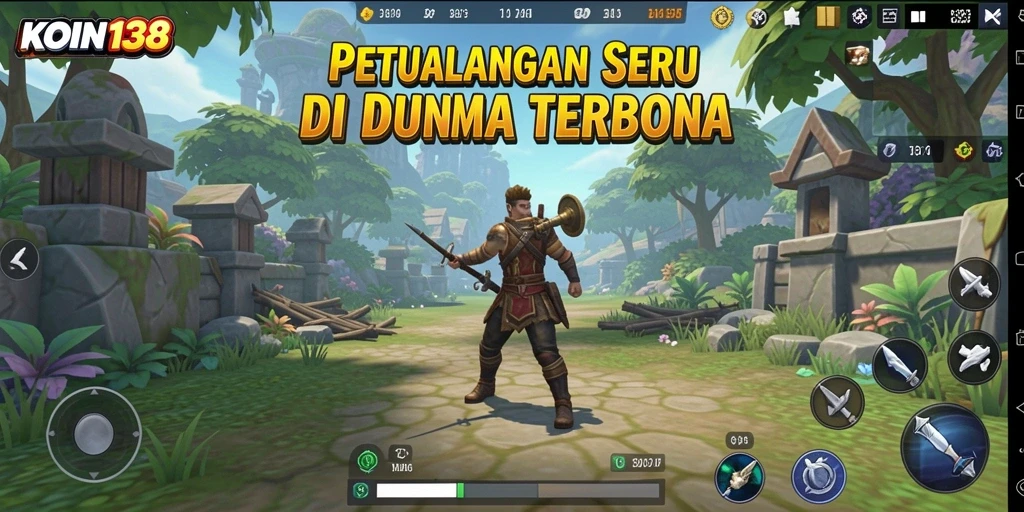 Tampilan menakjubkan dari gameplay KOIN138 dalam dunia terbuka.