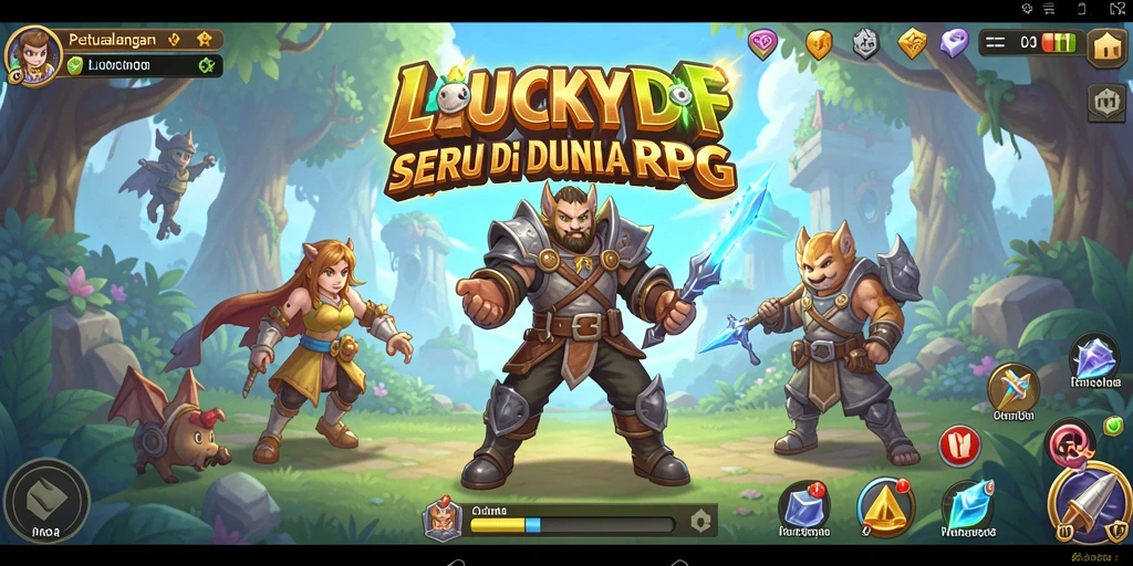 Gameplay seru LUCKYDF dengan karakter dan petualangan menarik.