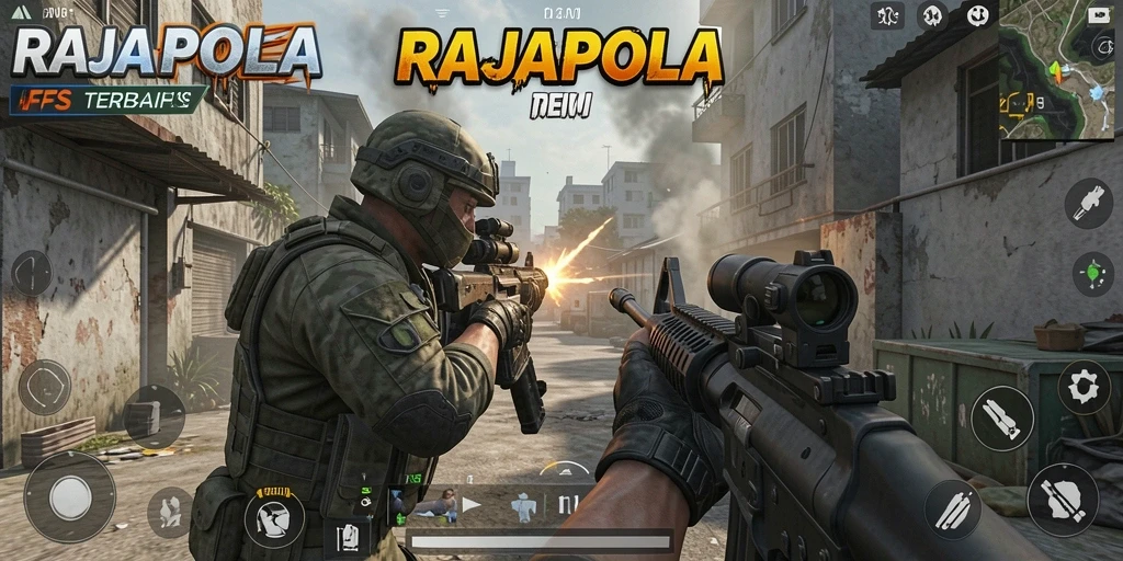 Gameplay seru dan menegangkan di RAJAPOLA dengan aksi FPS.