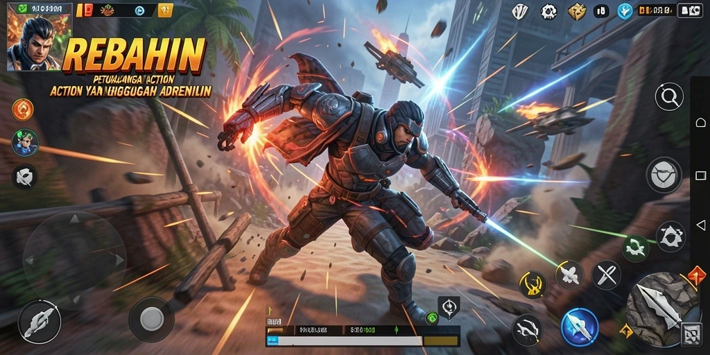 Gameplay mendebarkan dalam REBAHIN yang memacu adrenalin.