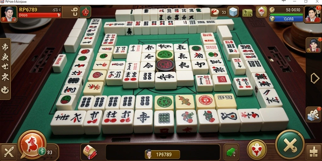 Screenshot utama RP6789 menampilkan gameplay Mahjong yang mendebarkan.