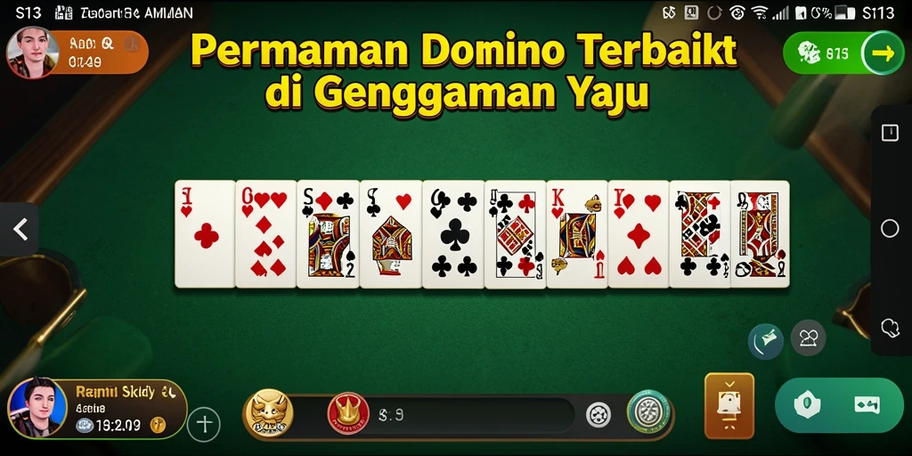 Tampilan permainan Domino yang seru dan interaktif di S13.