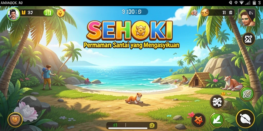 Tampilan gameplay SEHOKI yang menyenangkan dan penuh warna.