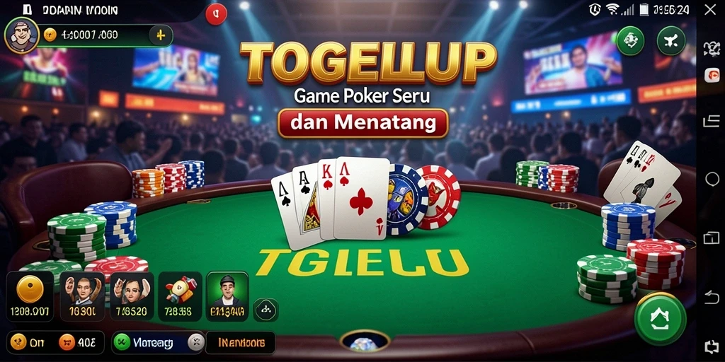 Tampilan gameplay yang mengasyikkan dari TOGELUP saat bermain Poker.